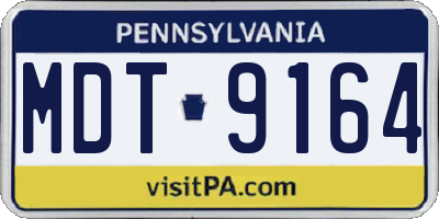 PA license plate MDT9164