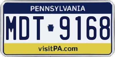PA license plate MDT9168