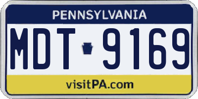 PA license plate MDT9169