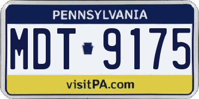 PA license plate MDT9175