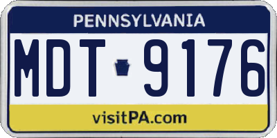 PA license plate MDT9176