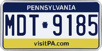 PA license plate MDT9185