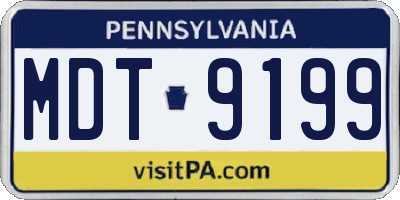 PA license plate MDT9199