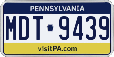 PA license plate MDT9439