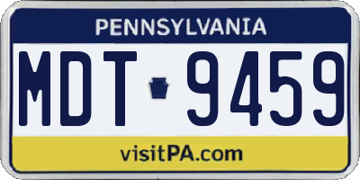 PA license plate MDT9459