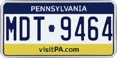 PA license plate MDT9464