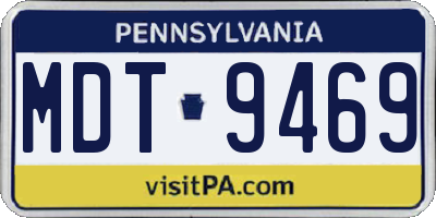 PA license plate MDT9469