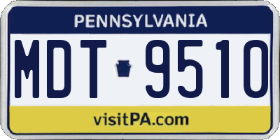 PA license plate MDT9510