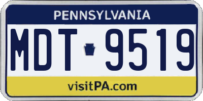 PA license plate MDT9519