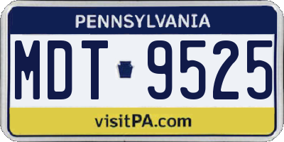 PA license plate MDT9525