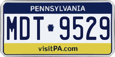 PA license plate MDT9529