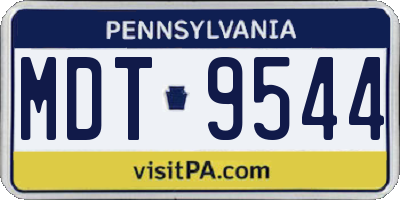 PA license plate MDT9544