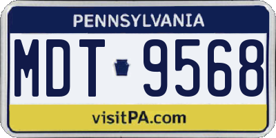 PA license plate MDT9568