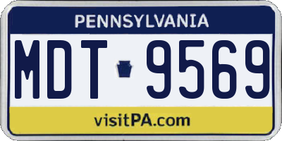 PA license plate MDT9569
