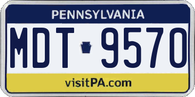 PA license plate MDT9570