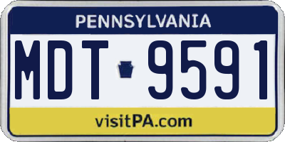 PA license plate MDT9591