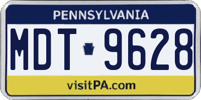 PA license plate MDT9628