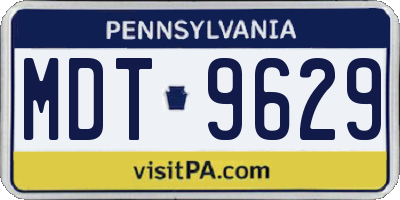 PA license plate MDT9629