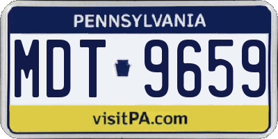 PA license plate MDT9659