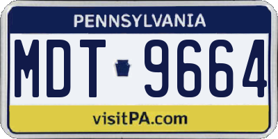 PA license plate MDT9664