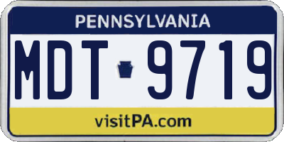 PA license plate MDT9719