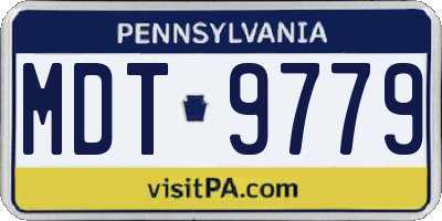 PA license plate MDT9779