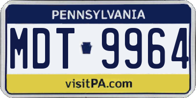 PA license plate MDT9964