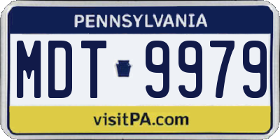 PA license plate MDT9979