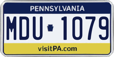 PA license plate MDU1079