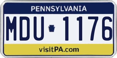 PA license plate MDU1176