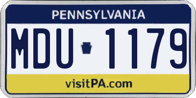 PA license plate MDU1179