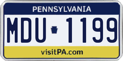 PA license plate MDU1199
