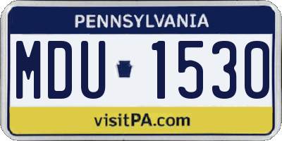PA license plate MDU1530