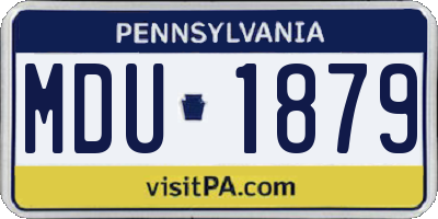 PA license plate MDU1879