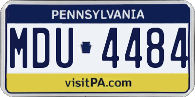PA license plate MDU4484