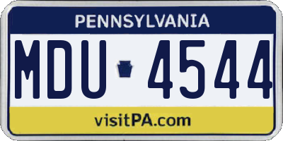 PA license plate MDU4544