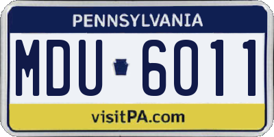 PA license plate MDU6011