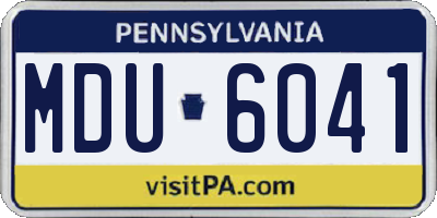 PA license plate MDU6041