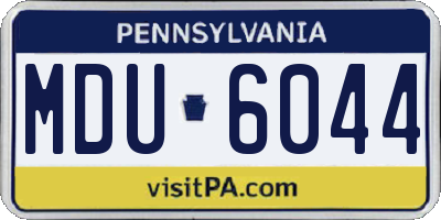 PA license plate MDU6044
