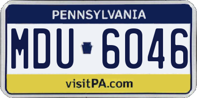 PA license plate MDU6046