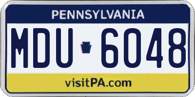 PA license plate MDU6048