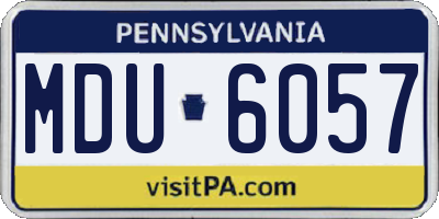 PA license plate MDU6057