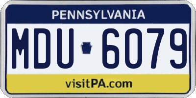 PA license plate MDU6079