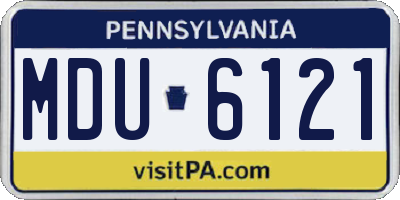 PA license plate MDU6121