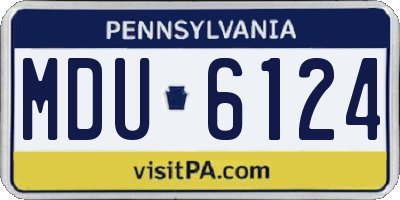 PA license plate MDU6124