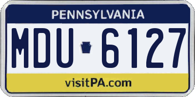 PA license plate MDU6127