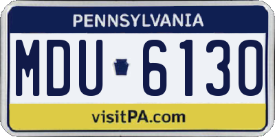 PA license plate MDU6130