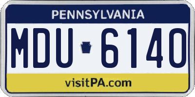 PA license plate MDU6140