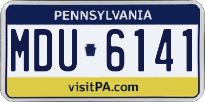 PA license plate MDU6141