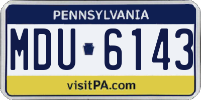 PA license plate MDU6143